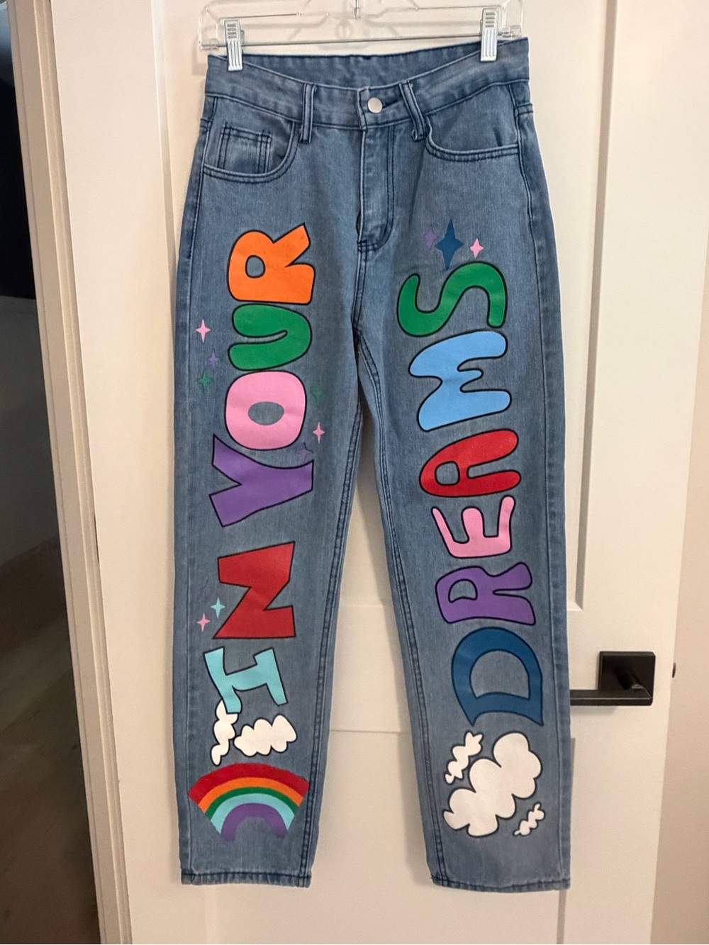 Kids Blue Denim 'In Your Dreams' Graphic Jeans